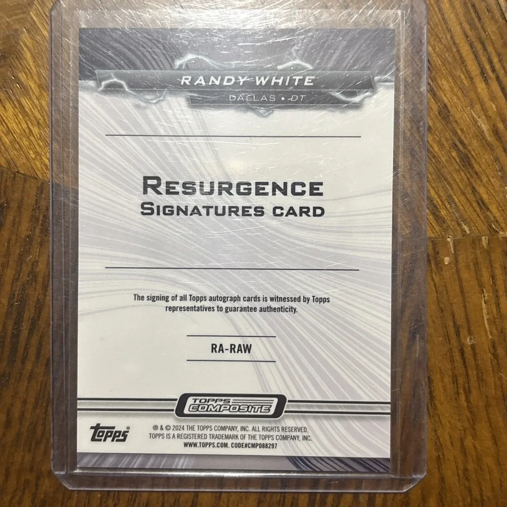 2023 Topps Composite Resurgence Signatures - #RA-RAW Randy‎ White Blue Surge /75